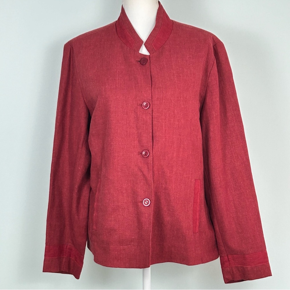 Coldwater Creek Linen Blend Jacket/Blazer